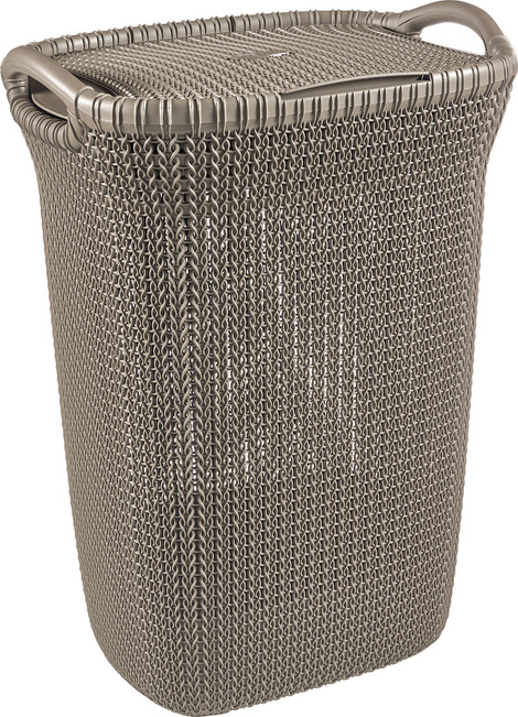 LAUNDRY BASKET CURVER KNIT 57 LT BROWN