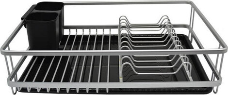 DISH RACK WITH TRAY AND CUTTLERY CASE