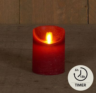 CANDLE RED MOVING BATTERY FLAME