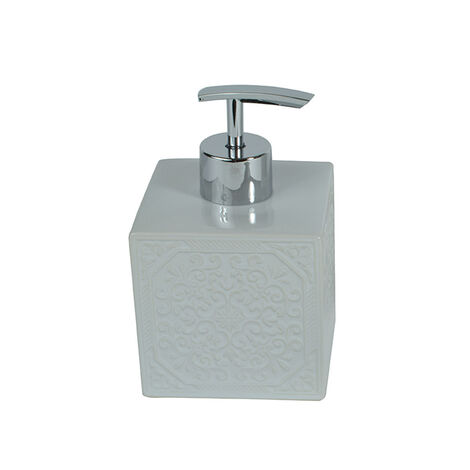 SQUARE SOAP PUMP PORCELAIN WHITE