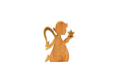 LITTLE ANGEL FIGURE WITH A STAR WOOD