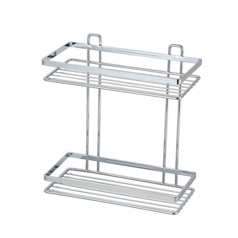 ELEGANT STAINLESS STEEL SHELF 2 STAIRS 27X12CM INOX