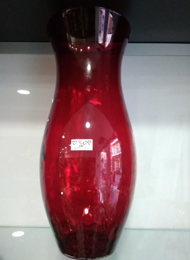 RED VASE 38CM