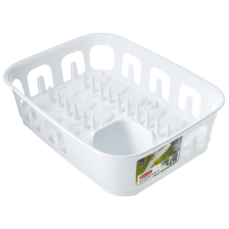 DISH RACK RECTANGULAR WHITE