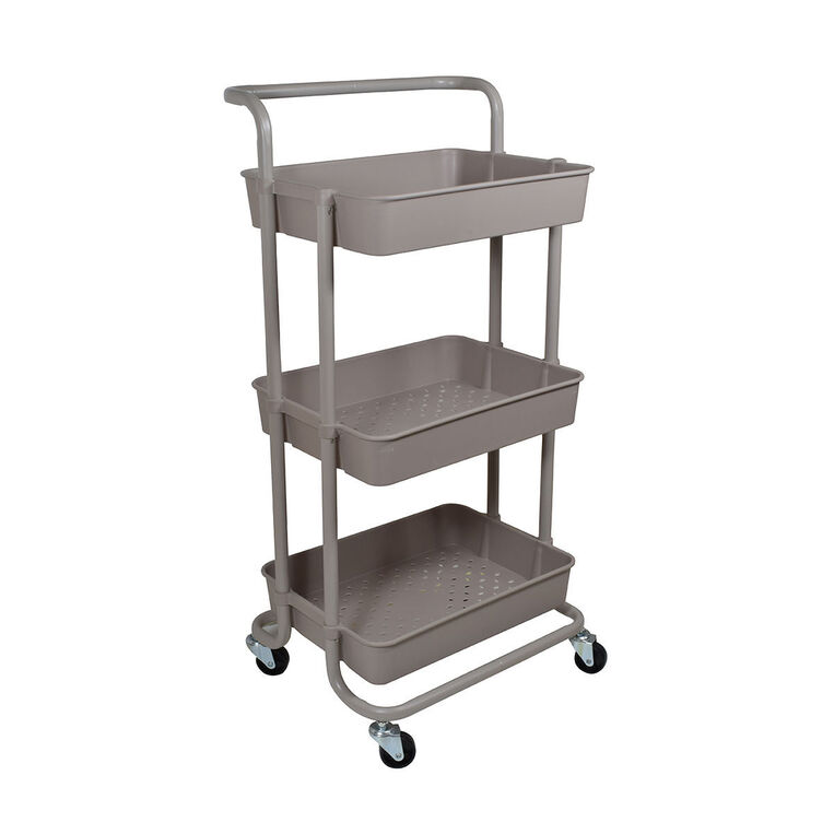 GREENHOUSE TROLLEY METAL 3 LEVELS 43X36X86CM TAUPE