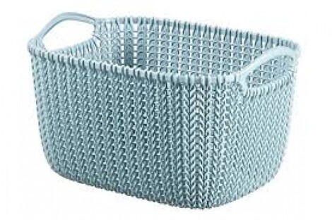 ORGANIZATION BASKET KNIT S 8 LT BLUE