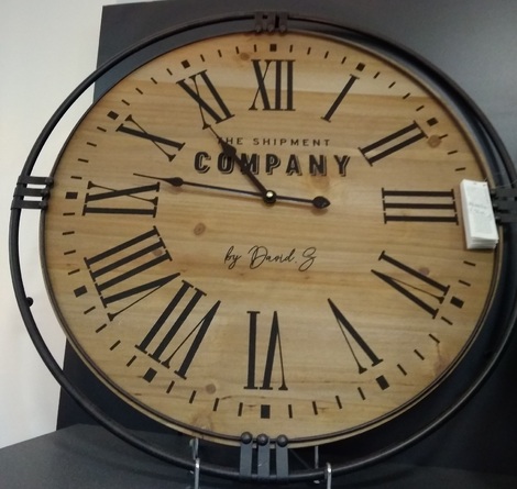 WOOD METAL WALL CLOCKS 60CM.