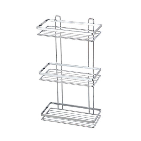 ELEGANT STAINLESS STEEL SHELF 3 STAIRS 46X20CM INOX