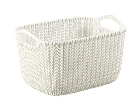 ORGANIZATION BASKET KNIT S 8 LT BEIGE