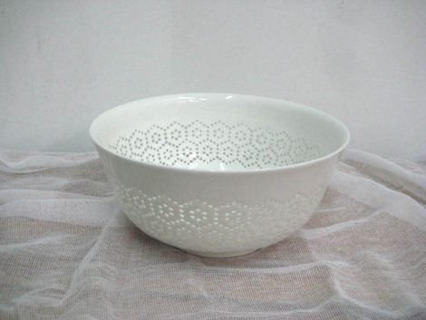 BIG PORCELAIN BOWL WHITE 20,5x20,5x9,5