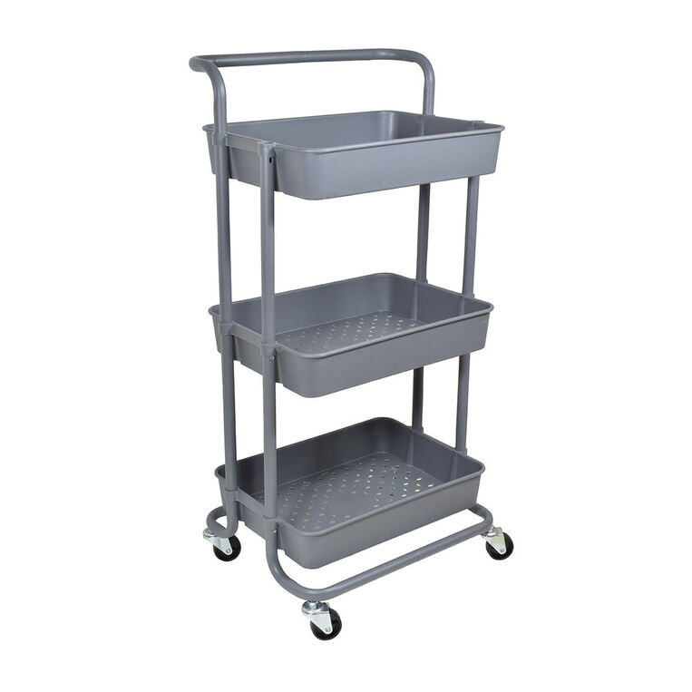 GREENHOUSE TROLLEY METAL 3 LEVELS 43X36X86CM GRAY