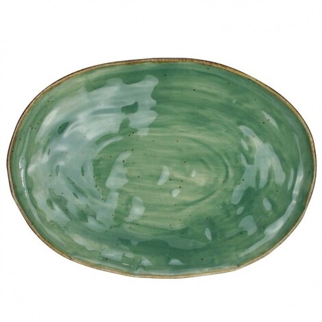 Country olive oval porcelain platter