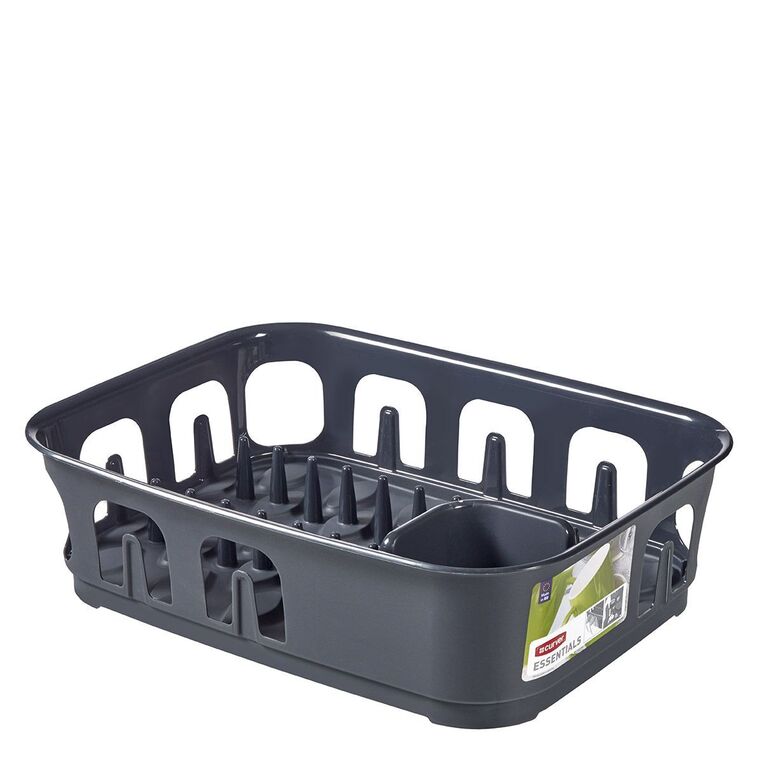 DISH RACK RECTANGULAR ESSENTIALS DARK GREY