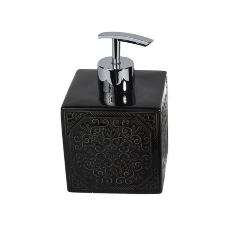 SQUARE SOAP PUMP PORCELAIN BLACK